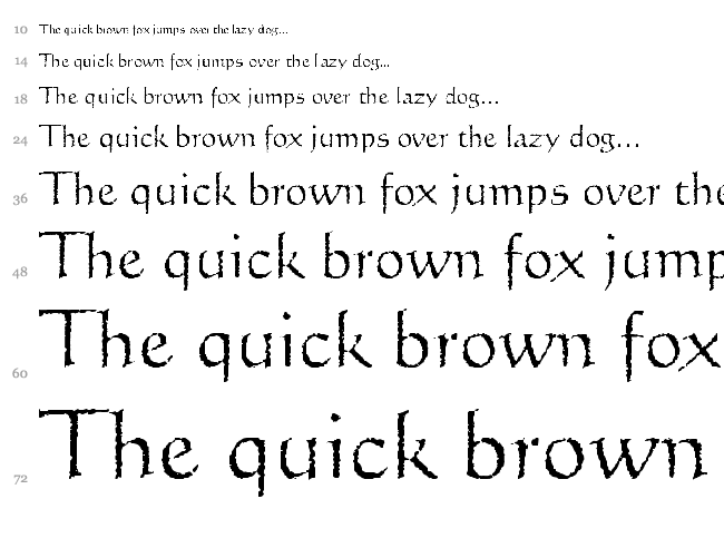 Licinia Aged font waterfall